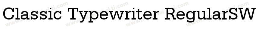 Classic Typewriter RegularSWFTE字体转换